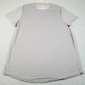Threads T-Shirt Men's XXL 2XL Gray Short Sleeve See Through Stretch Soft Tee